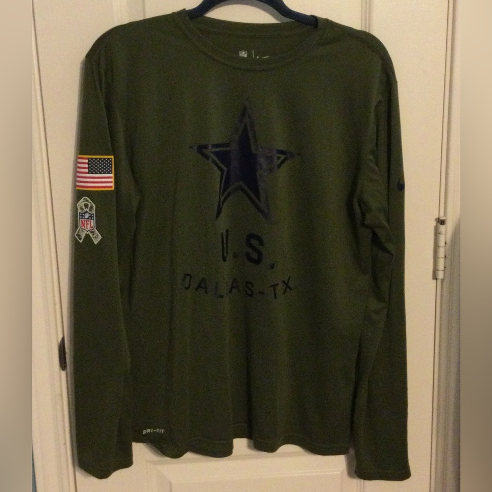 Nike Dallas Cowboy Army green Long sleeve shirt L